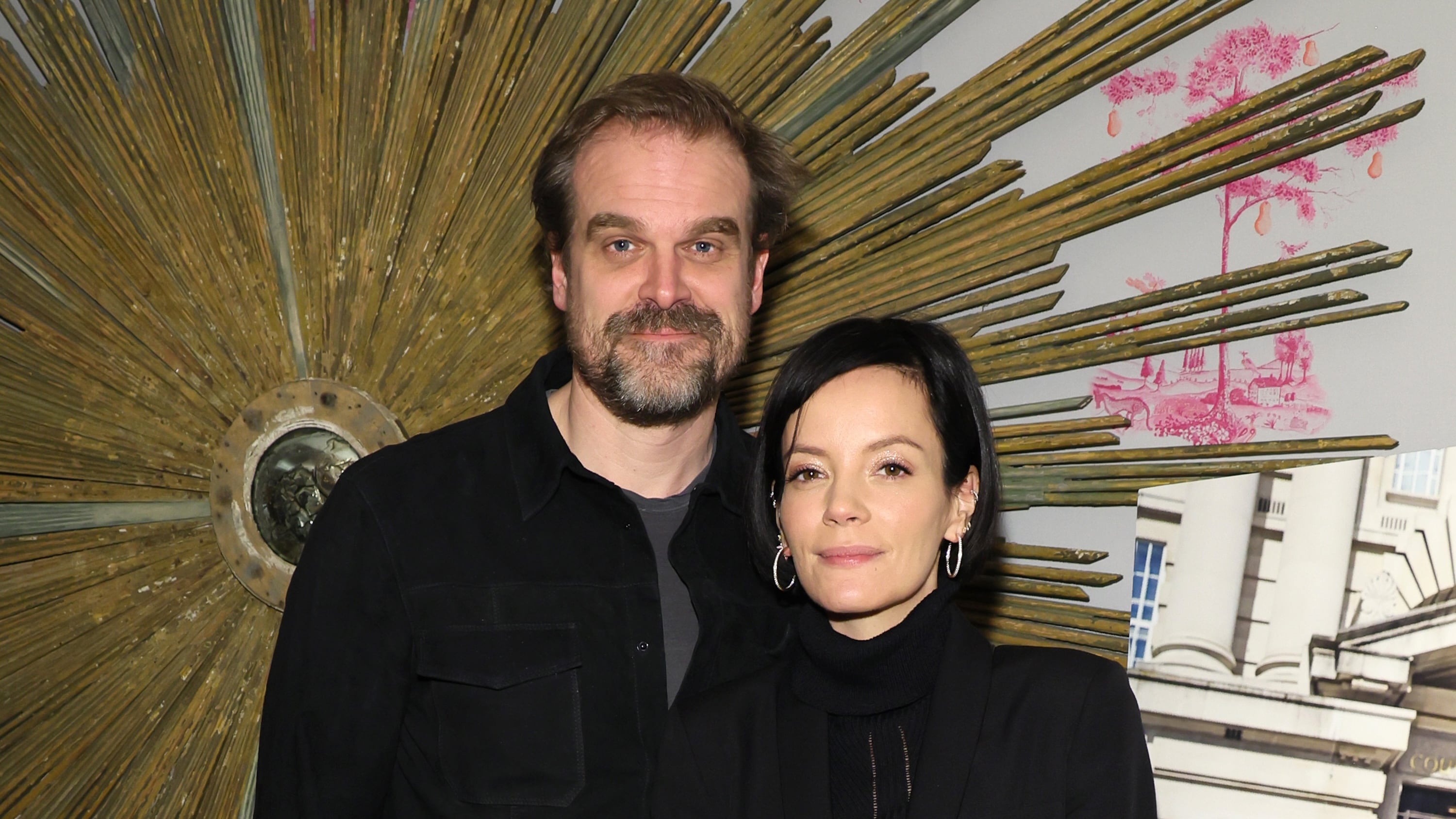 David Harbour and Lily Allen attend a screening of "Living" at the Crosby Hotel on December 5, 2022, in New York City.
