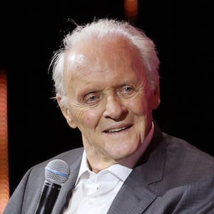 JEDDAH, SAUDI ARABIA - DECEMBER 10: Anthony Hopkins and Ryan Ashore attend the In Conversation with Sir Anthony Hopkins during the Red Sea International Film Festival 2025 on December 10, 2025 in Jeddah, Saudi Arabia. (Photo by Vittorio Zunino Celotto/Getty Images for The Red Sea International Film Festival)