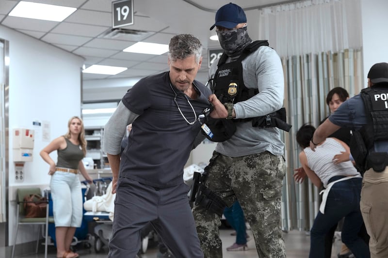 Ned Brower and JuJu Alexander in "The Pitt."