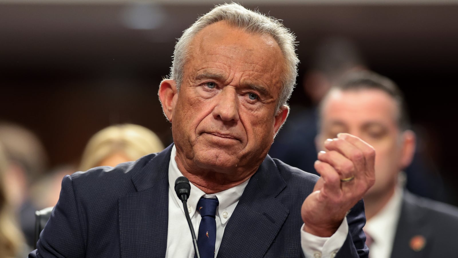 WASHINGTON, DC - JANUARY 29: Robert F. Kennedy Jr., U.S. President Donald Trump's nominee for Secretary of Health and Human Services, testifies during his Senate Finance Committee confirmation hearing at the Dirksen Senate Office Building on January 29, 2025 in Washington, DC. In addition to meeting with the Senate Finance Committee, Kennedy will also meet with the Senate Health, Education, Labor and Pensions Committee tomorrow. (Photo by Win McNamee/Getty Images)