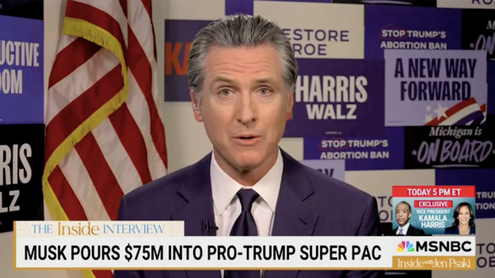 Gavin Newsom on Inside With Jen Psaki.