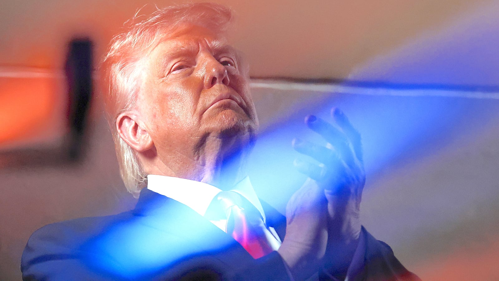 President Donald Trump watches the start of Game 3 of the NBA Finals between New York Knicks and San Antonio Spurs at Madison Square Garden on June 8, 2026 in New York City.
