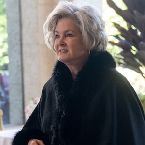 Kristi Noem and Susie Wiles at Dan Scavino's wedding.