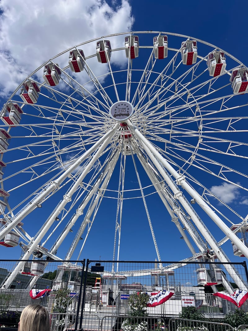 A giant ferris wheel now towers over the National Mall.