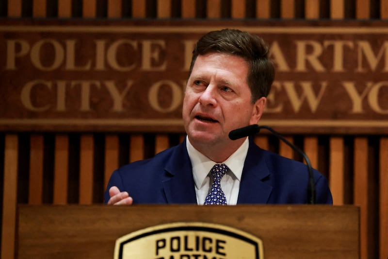 Jay Clayton, U.S. Attorney for the Southern District of New York, speaks during a press conference at the New York Police Department headquarters March 9, 2026.