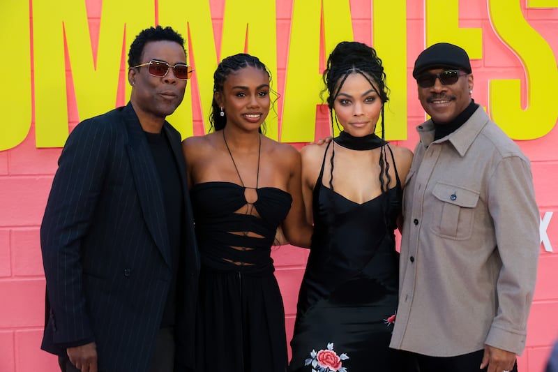 Chris Rock, Zahra Rock, Bella Murphy and Eddie Murphy