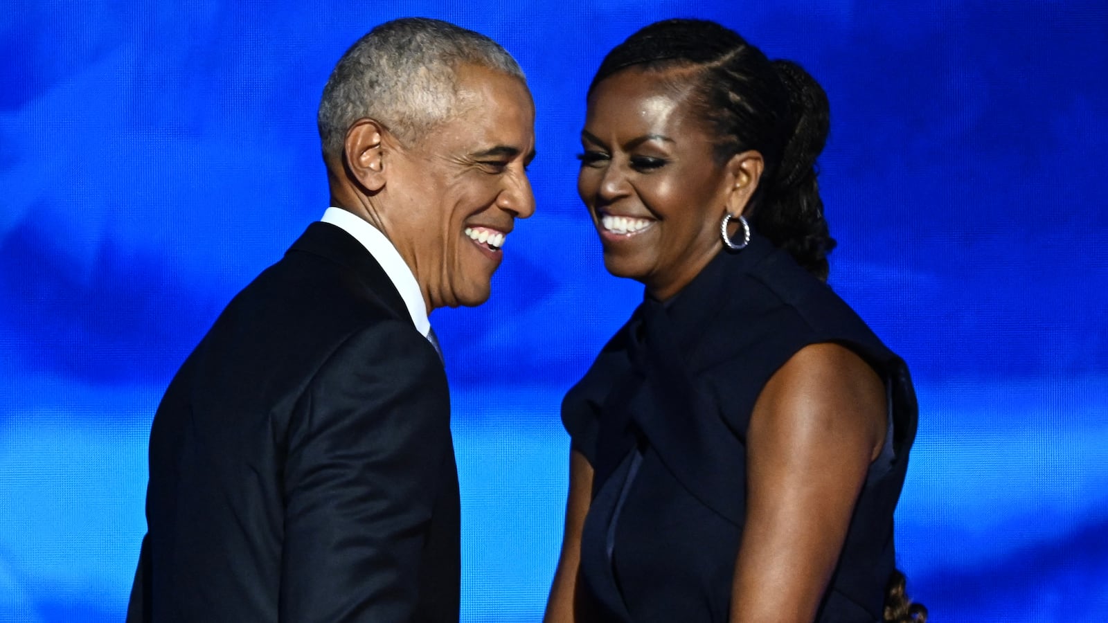 Former US President Barack Obama arrives onstage after his wife and former First Lady Michelle Obama introduced him on the second day of the Democratic National Convention (DNC) at the United Center in Chicago, Illinois, on August 20, 2024. Vice President Kamala Harris will formally accept the party's nomination for president at the DNC which runs from August 19-22 in Chicago.