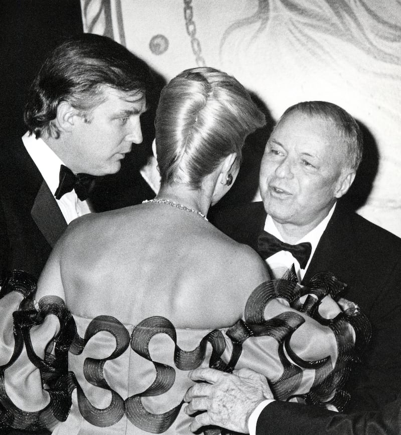 Donald Trump, Ivana Trump and Frank Sinatra