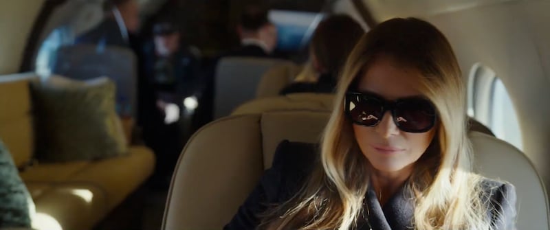 Melania's large sunglasses are a staple in many of her looks.