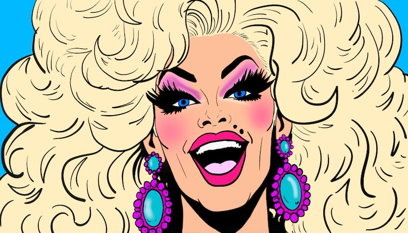 Dolly Parton drag queen illustration