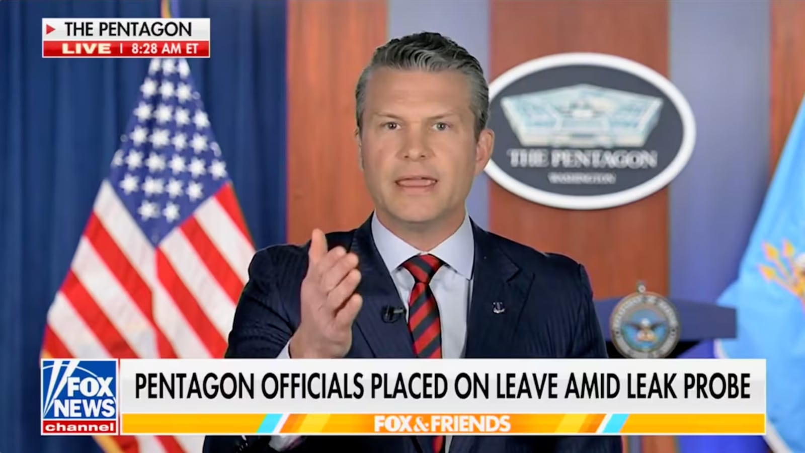 Defense Secretary Pete Hegseth defends himself on “Fox & Friends” Tuesday morning.