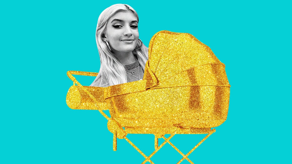 An illustration that includes Sami Sheen and a Golden Stroller