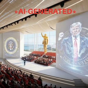 Images of Donald Trump's Presidential Library.