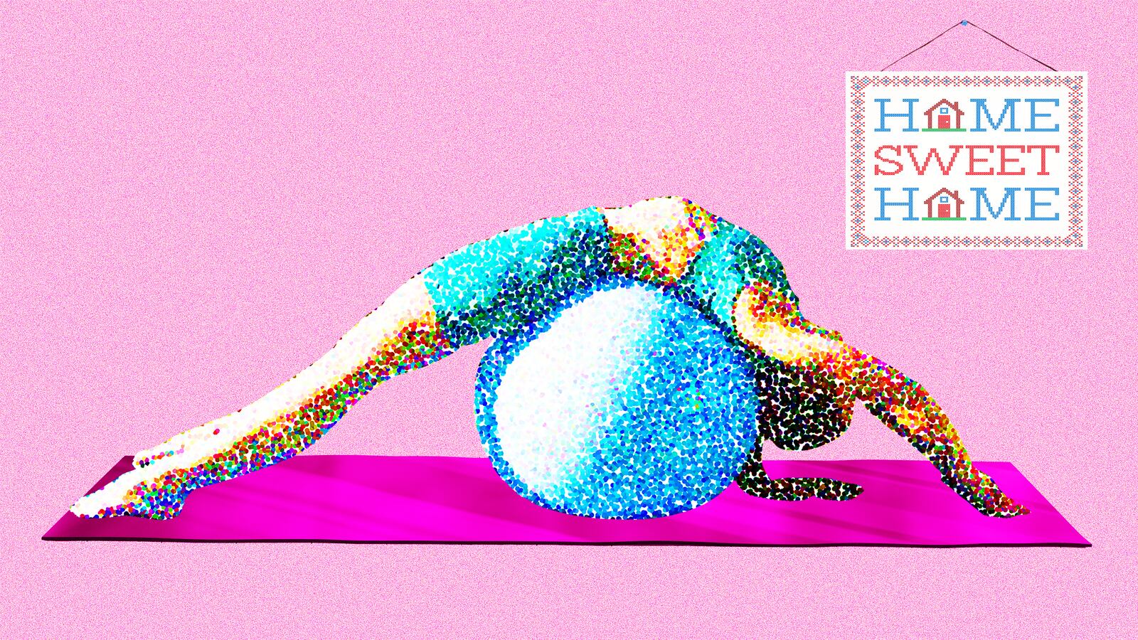 Pilates photo illustration