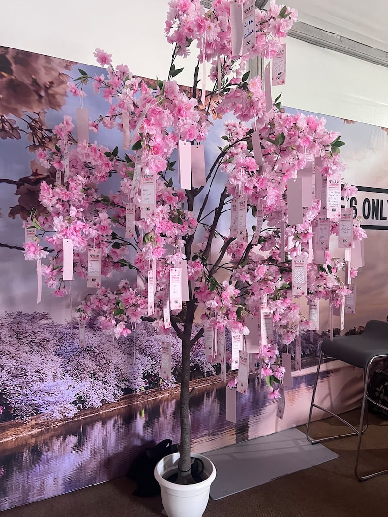 the central feature of DC's pavilion at the state fair was a plastic cherry blossom tree.