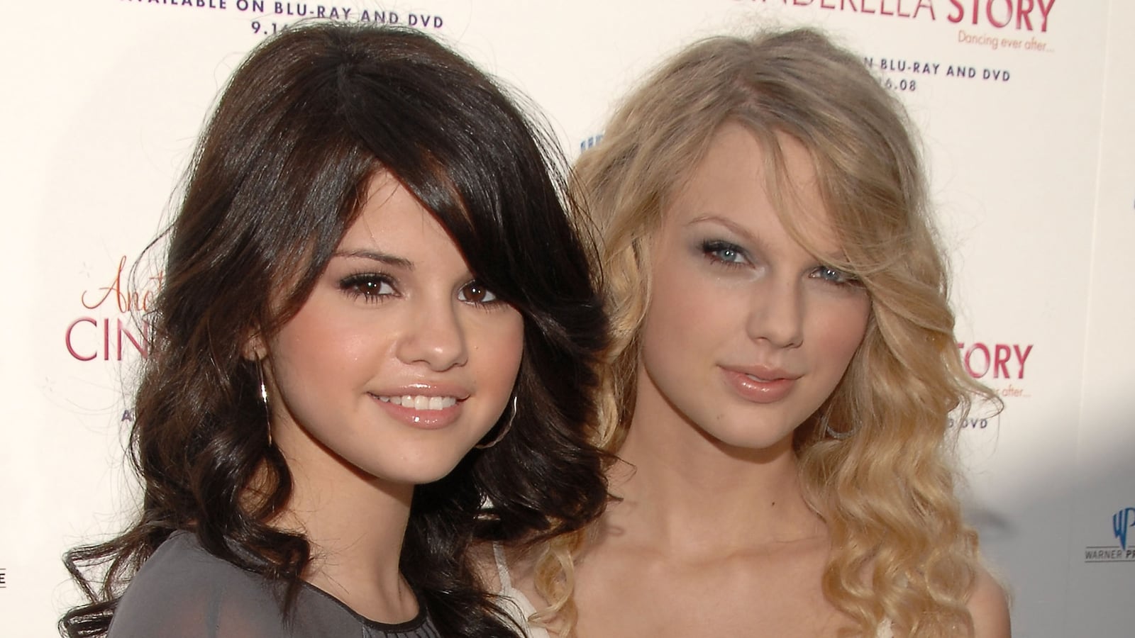 LOS ANGELES, CA - SEPTEMBER 14: Actress Selena Gomez and singer Taylor Swift arrive to the premiere of "Another Cinderella Story" at Pacific Theatres at the Grove on September 14, 2008 in Los Angeles, California.