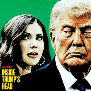 Kristi Noem and Donald Trump