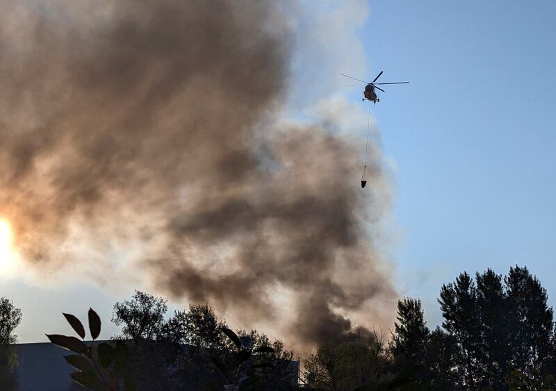 Fires raged across Kyiv on Thursday morning after another night of deadly attacks.