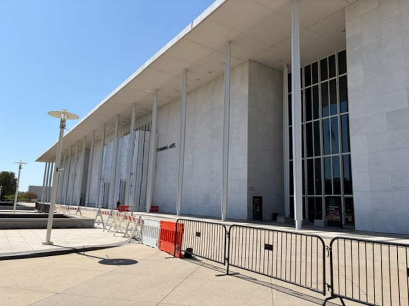 The barriers were erected on September 16, one day after Trump's board voted to close the Kennedy Center.