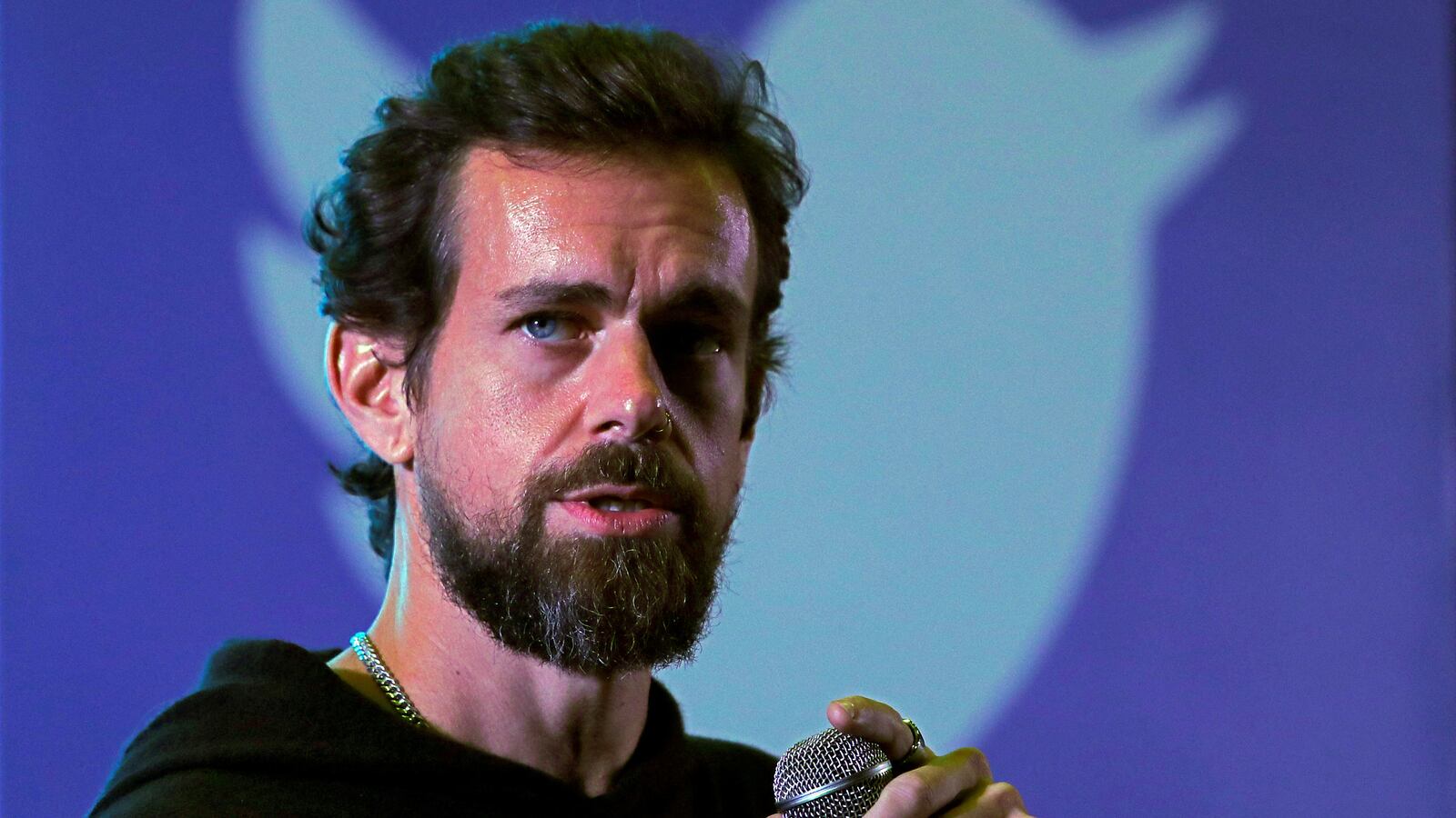 Twitter CEO Jack Dorsey addresses students during a town hall at the Indian Institute of Technology (IIT) in New Delhi, India, November 12, 2018.