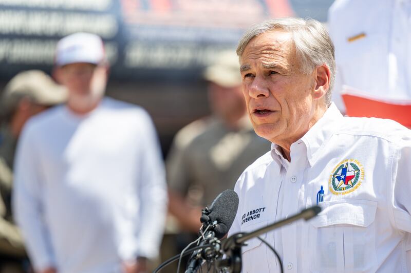 HUNT, TEXAS - JULY 08: Gov. Greg Abbott speaks at a news conference on July 08, 2025 in Hunt, Texas. Gov. Abbott announced more than 160 people still missing after deadly floods early Friday. Last week, heavy rainfall caused severe flash flooding along the Guadalupe River in central Texas, leaving more than 100 people reported dead, including children attending Camp Mystic. (Photo by Brandon Bell/Getty Images)