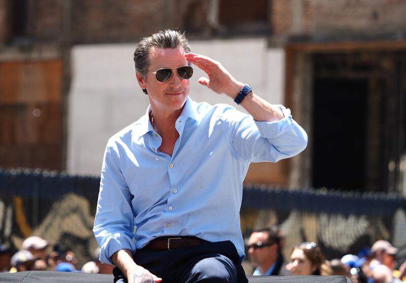 California Governor Gavin Newsom has some bones to pick with Donald Trump.