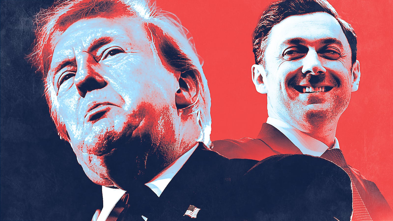Donald Trump and Jon Ossoff