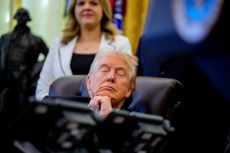 U.S. President Donald Trump appears at an event on lowering drug prices in the Oval Office at the White House on November 06, 2025 in Washington, DC.