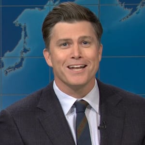 SNL, Colin Jost comparing Trump to Forrest Gump.