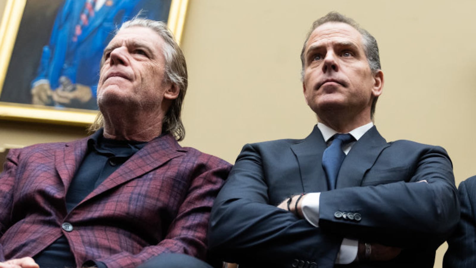 Hunter Biden, center, and his attorneys Abbe Lowell, right, and Kevin Morris, left, arrive for the House Oversight and Accountability Committee in Rayburn Building on Wednesday, January 10, 2024.