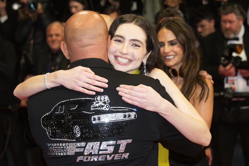Vin Diesel and Meadow Walker at the premiere of "The Fast And The Furious" at the 79th Festival de Cannes held at Palais des Festivals on May 13, 2026 in Cannes, France.