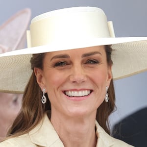 Catherine, Princess of Wales, smiles as she attends the 2026 Order Of The Garter Service at Windsor Castle on June 15, 2026, in Windsor, England.