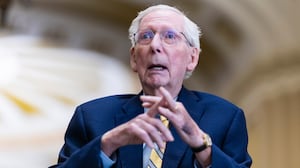 U.S. Sen. Mitch McConnell (R-KY) speaks to the press as he arrives for a vote at the U.S. Capitol on September 14, 2026 in Washington, D.C. This is McConnell’s first public appearance in over 90 days after he recovered from a fall and illness.