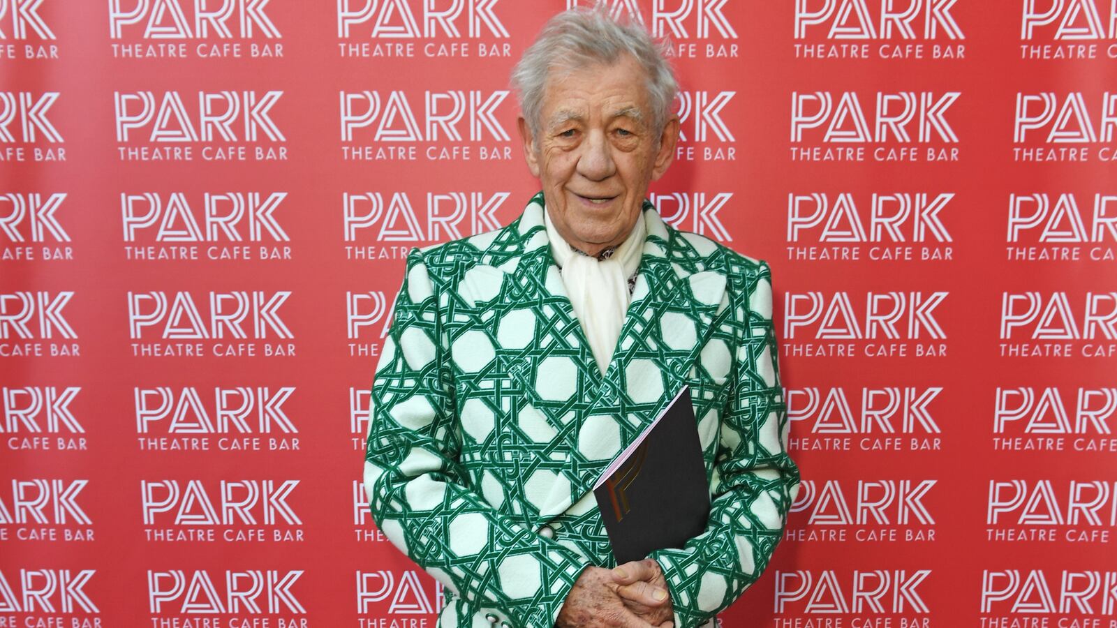 Sir Ian McKellen attends the Park Theatre 10th Anniversary party on May 7, 2023 in London, England.