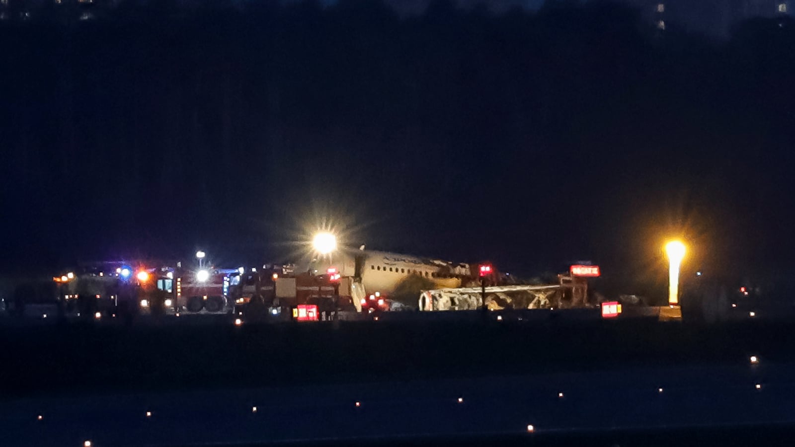 Plane after emergency landing