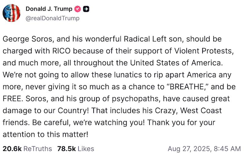 Donald Trump on Truth Social