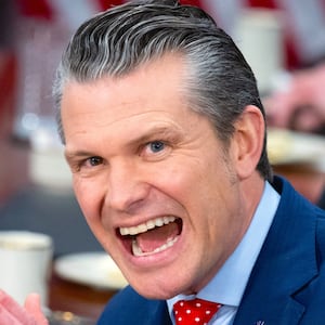 Secretary of Defense Pete Hegseth speaks during a meeting at the Pentagon in Washington, DC, on March 6, 2025.