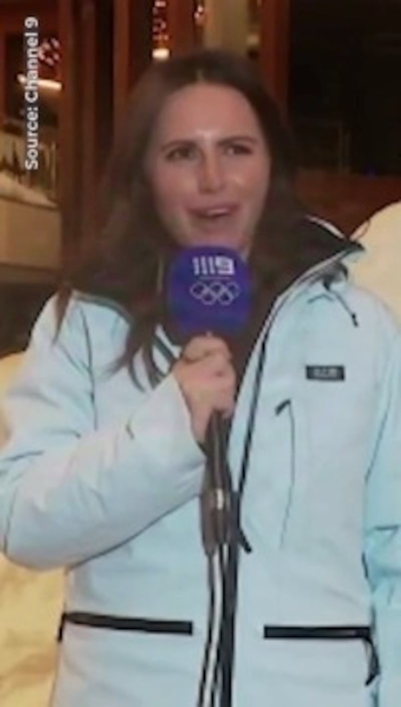 Mason during the boozy broadcast.