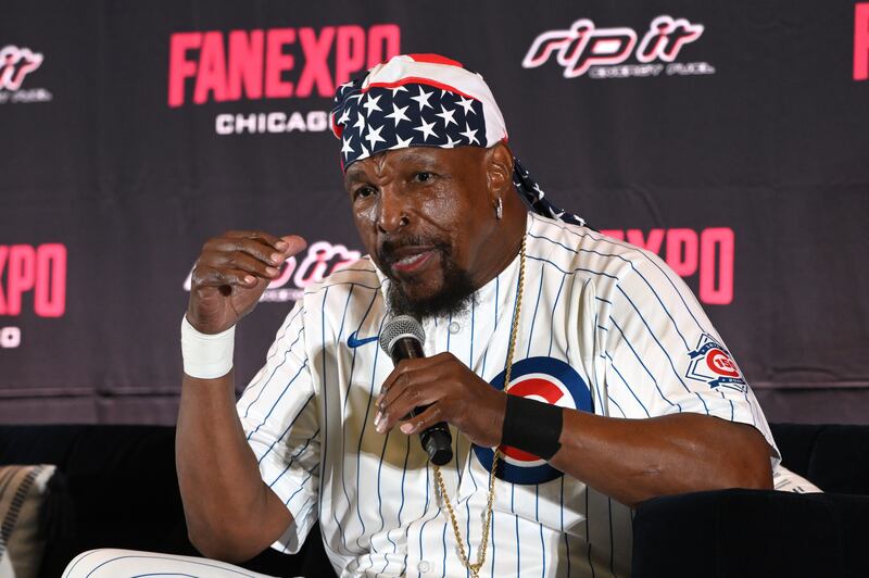 Mr. T speaks on stage during the "Clubber vs. Drago: Legendary Heavyweights of Rocky" panel at FanExpo Chicago 2026 on August 14, 2026 in Rosemont, Illinois.
