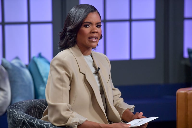 Candace Owens is seen on set of "Candace" on April 19, 2022 in Nashville, Tennessee.