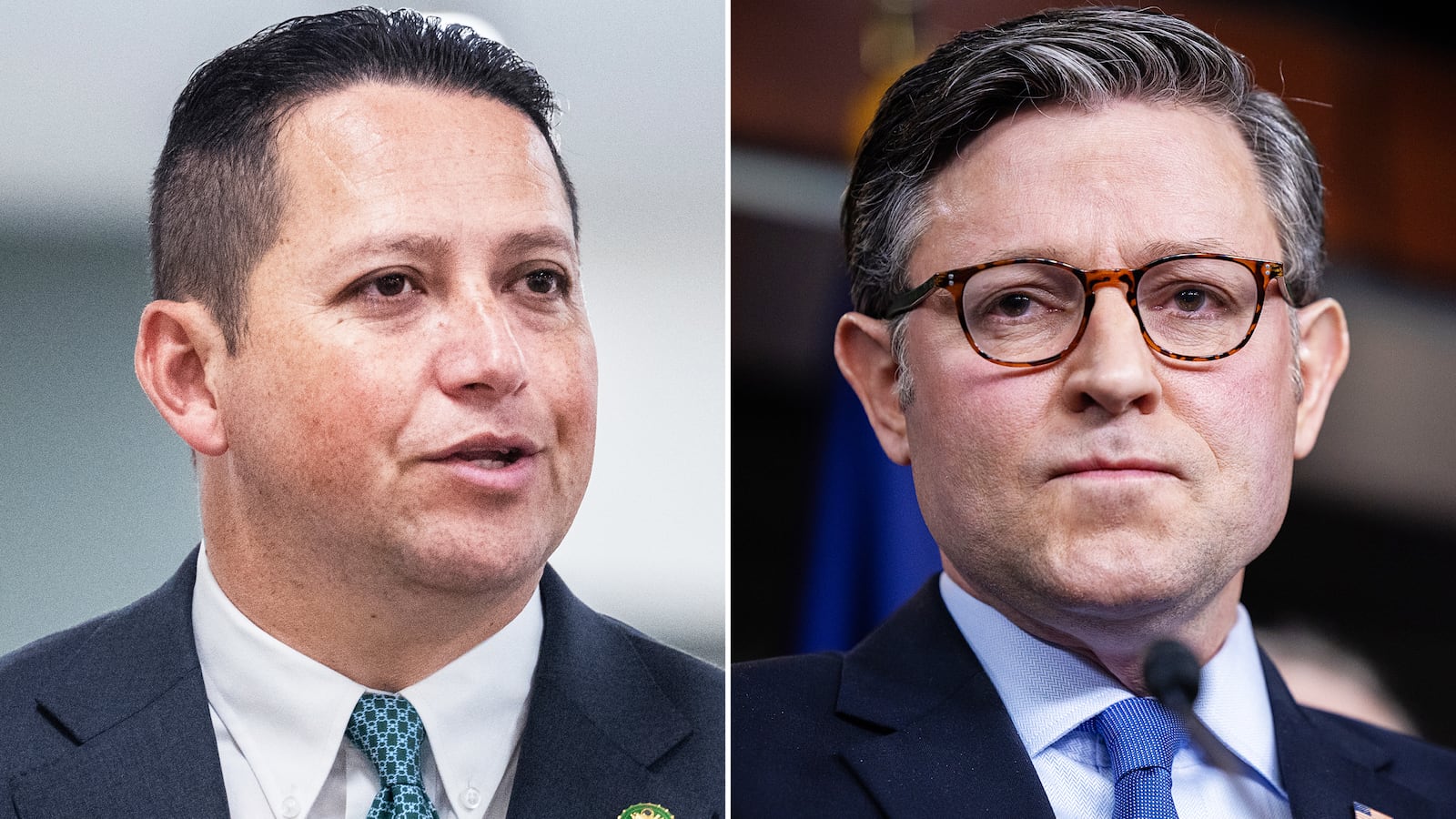Rep. Tony Gonzales and Speaker Mike Johnson.