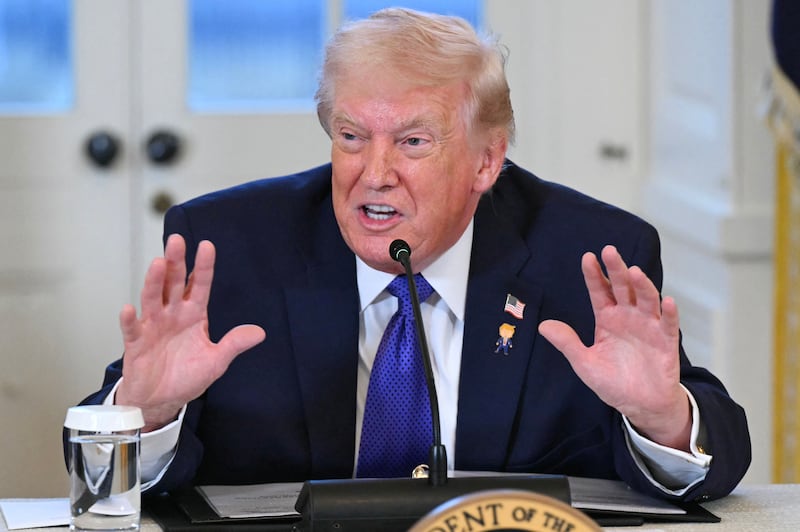 President Donald Trump speaks during a meeting with US oil companies executives in the East Room of the White House in Washington, DC on January 9, 2026.