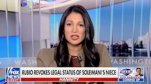 Katie Miller speaks to Fox News host Sean Hannity.