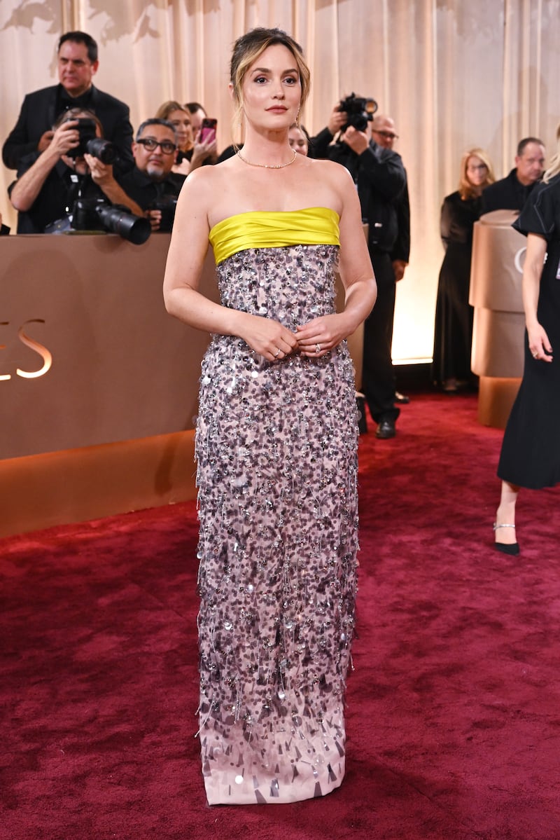 Leighton Meester at the 83rd Annual Golden Globes held at The Beverly Hilton on January 11, 2026 in Beverly Hills, California.