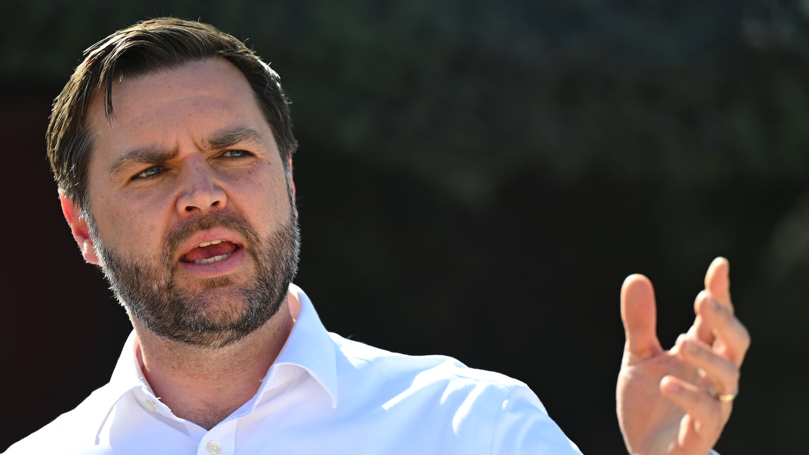 U.S. Vice President JD Vance speaks during a visit to the U.S.-Mexico border on March 05, 2025 in Eagle Pass, Texas.