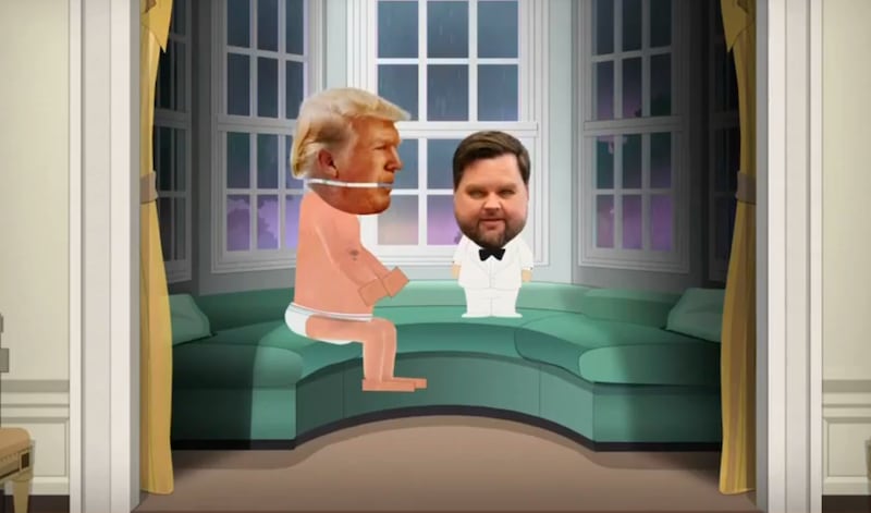 South Park, Trump in his underwear meeting in secret with Vance.