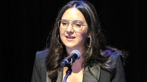 Bari Weiss at The Theatre at the Ace Hotel on Wednesday, Sept. 13, 2023, in Los Angeles, CA.