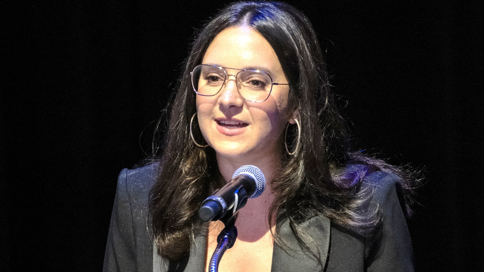 Bari Weiss at The Theatre at the Ace Hotel on Wednesday, Sept. 13, 2023, in Los Angeles, CA.