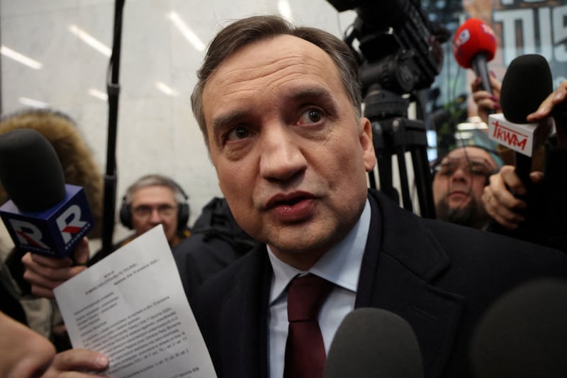 Member of the Law and Justice (PiS) party and former Poland's Justice Minister Zbigniew Ziobro
