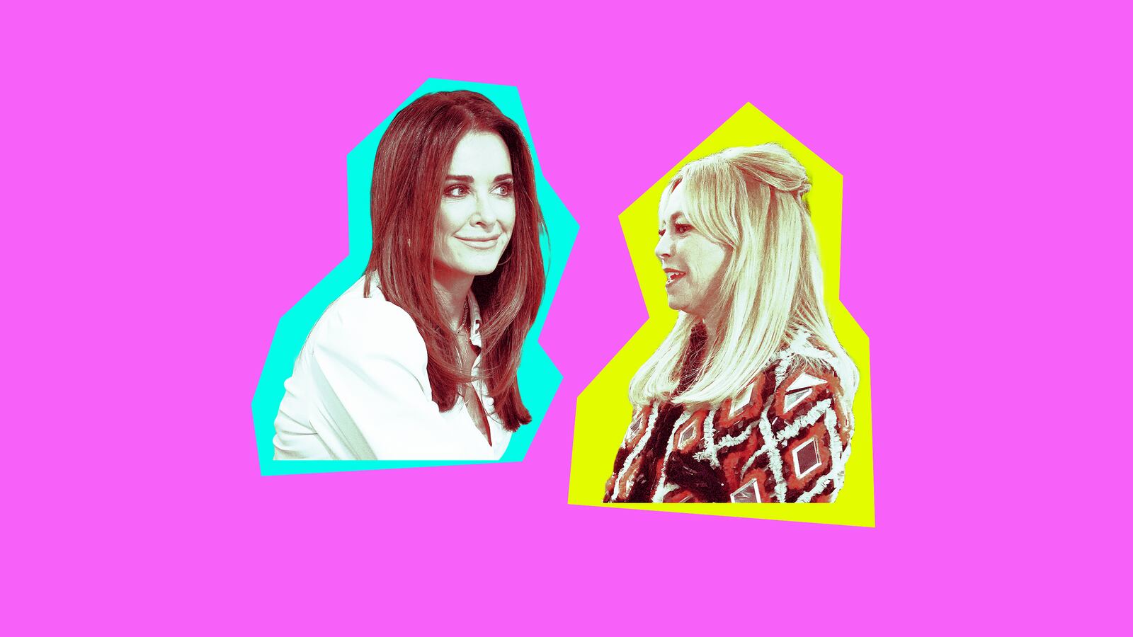 A photo illustration of Kyle and Sutton on RHOBH.